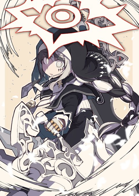 [skeb]ヴィ(@ac8231)さんちの機関長バイオレットさん。2m越えのクソデカ剣の二刀はロマンありますな。 