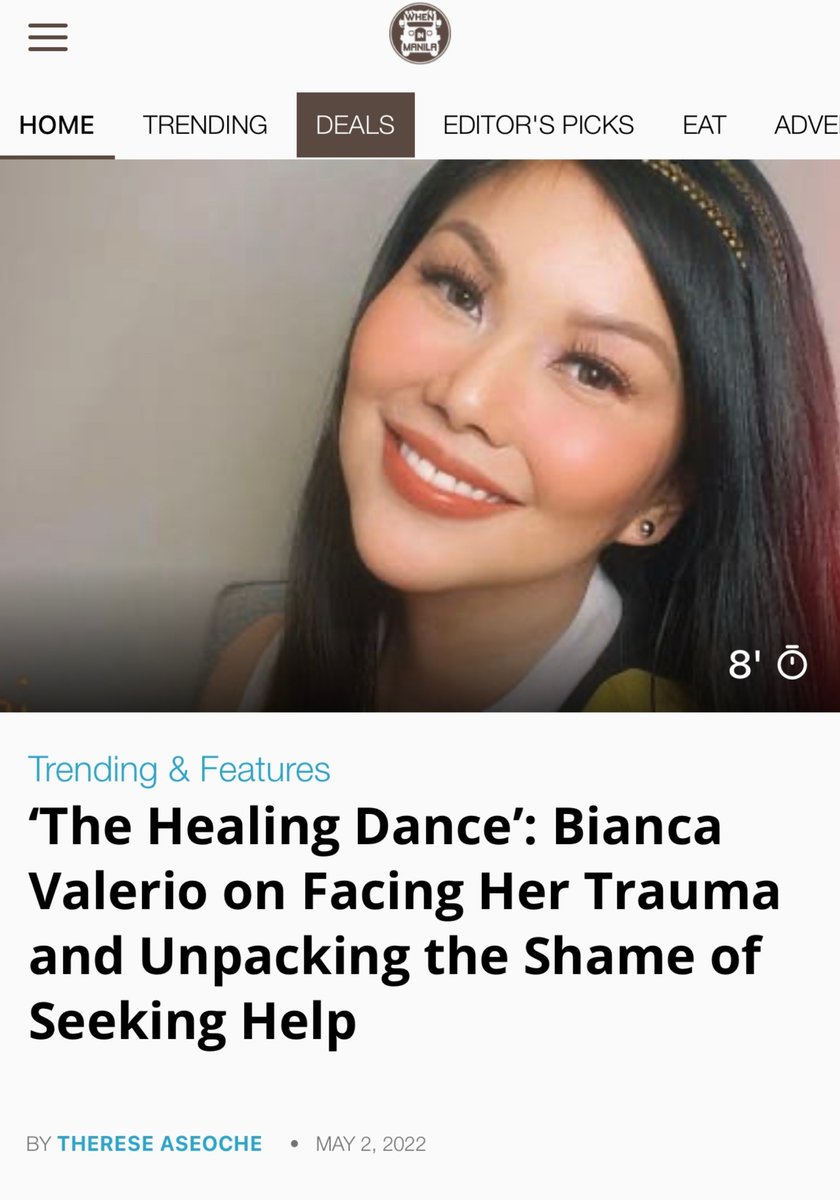 .@WhenInManila thank you so much 🙏🏼 I pray this only continues to shed more light on the effects of trauma to our mental & physical health. PLS SHARE with someone who needs this 🤍 wheninmanila.com/bianca-valerio…