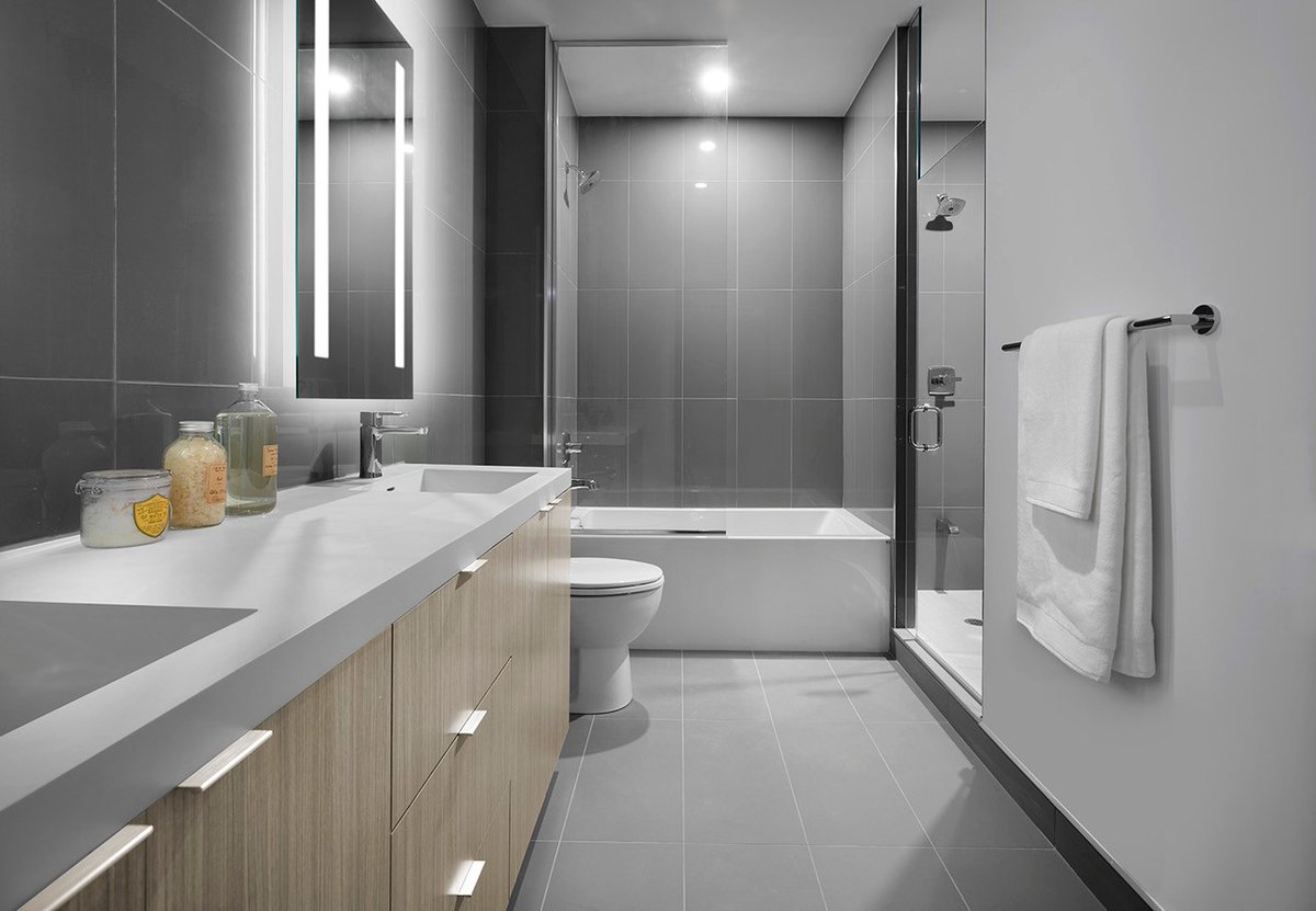 tridel's tweet photo. At Via Bloor, luxury extends to the spa-like bathrooms featuring dual vanities, sleek chrome fixtures and a sleek tub/shower surround.
Don’t just take our word for it. Book your visit https://t.co/ETEv71dHNV
#Tridel #TridelDesign #Homedecor #Homeinspo #condoliving #interiors https://t.co/awEgHLY5aE