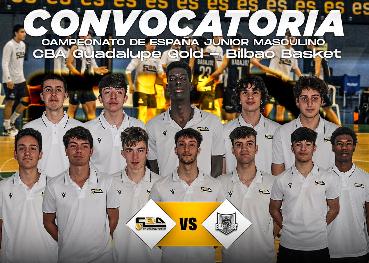 CBACADEMYSPAIN's tweet photo. 🔥ℚ𝕌𝔼ℝ𝔼𝕄𝕆𝕊 ℙ𝔸𝕊𝔸ℝ 𝔻𝔼 ℝ𝕆ℕ𝔻𝔸...
💛𝗬 𝗘𝗦𝗧𝗢𝗦 𝗖𝗛𝗜𝗖𝗢𝗦 𝗤𝗨𝗜𝗘𝗥𝗘𝗡 𝗛𝗔𝗖𝗘𝗥𝗟𝗢 𝗣𝗢𝗦𝗜𝗕𝗟𝗘
⚔️🆚 Bilbao Basket
#LetsGoCBA
#JuntosEsMejor
@edvguadalupe @dipbadajoz @fexbaloncesto https://t.co/uGxhvk6bFv