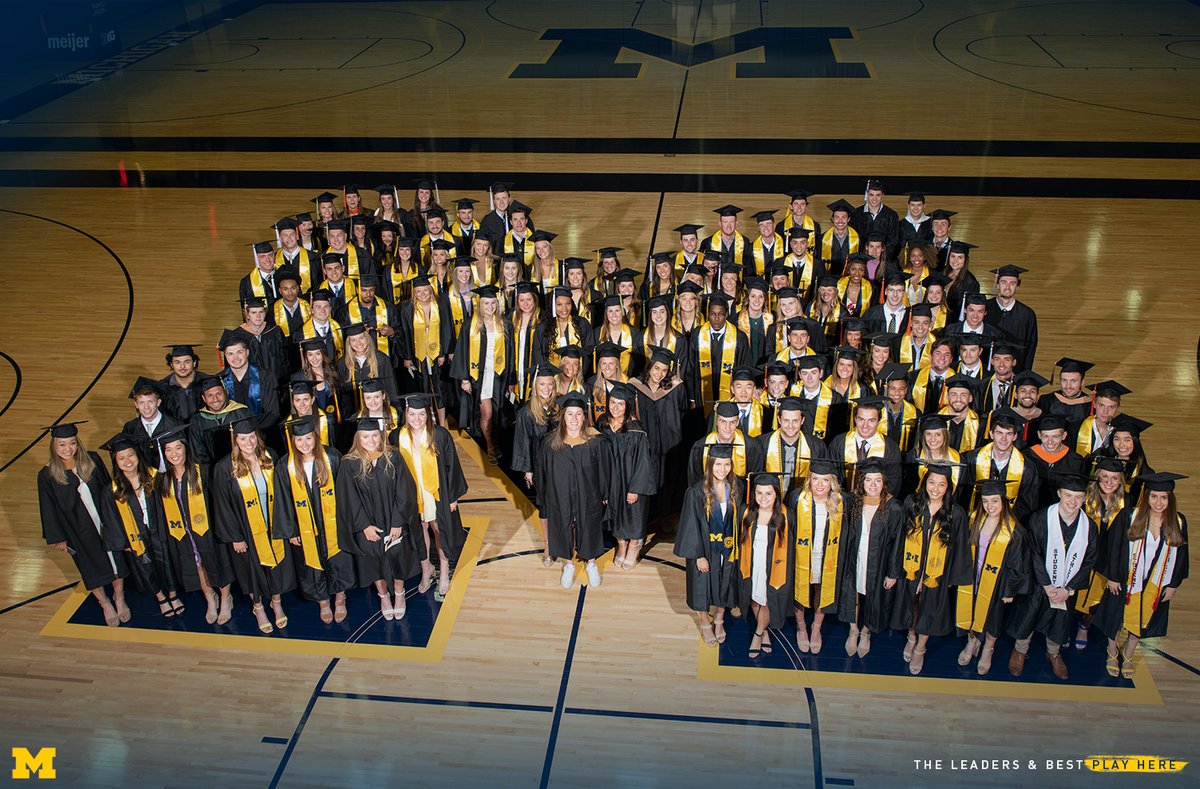 UMichAthletics's tweet photo. Let's hear it one more time for our outstanding graduates! 👏🎓 https://t.co/PHt0rjFyz8