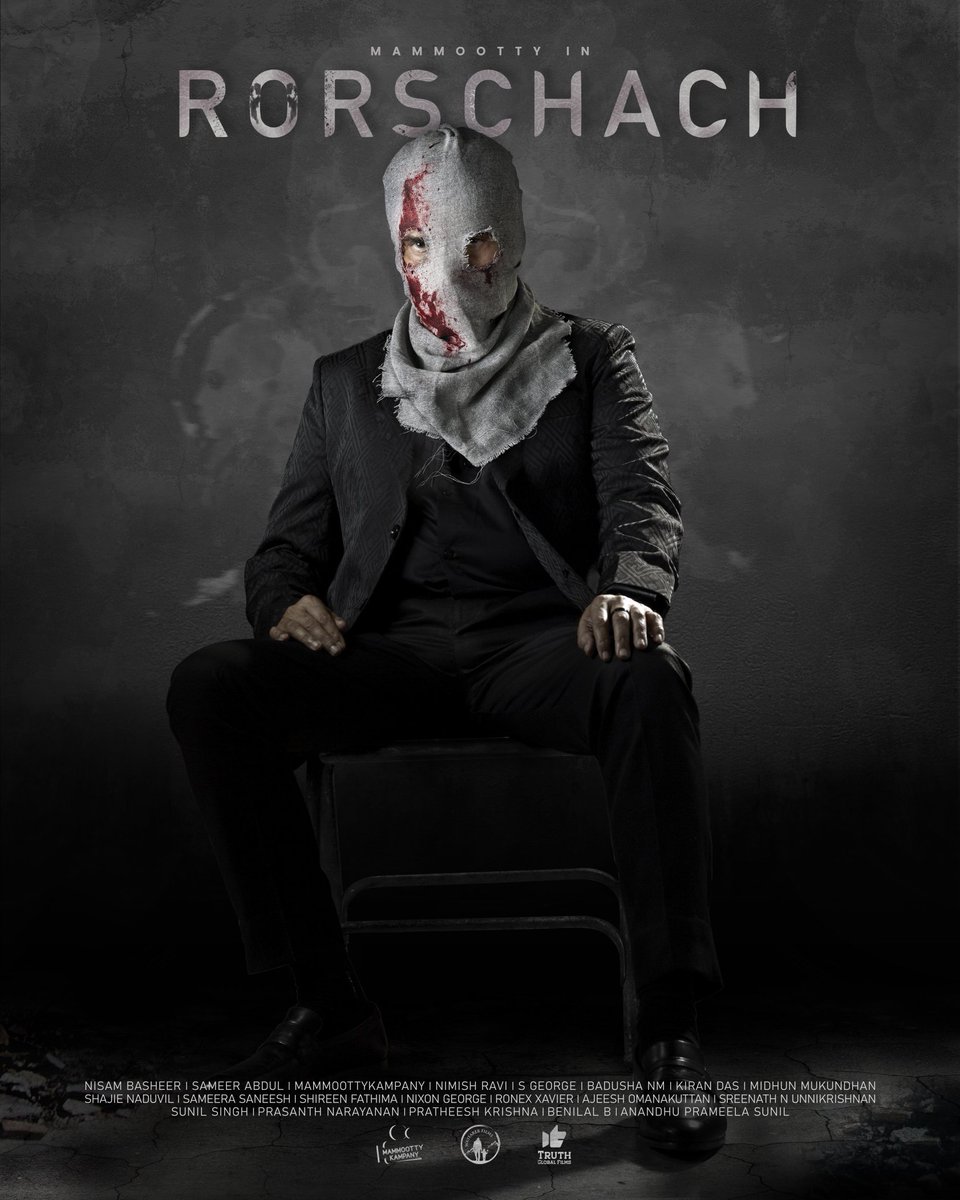 .@mammukka's Next Titled as #Rorschach !  
#NisamBasheer #RorschachFL #Mammootty