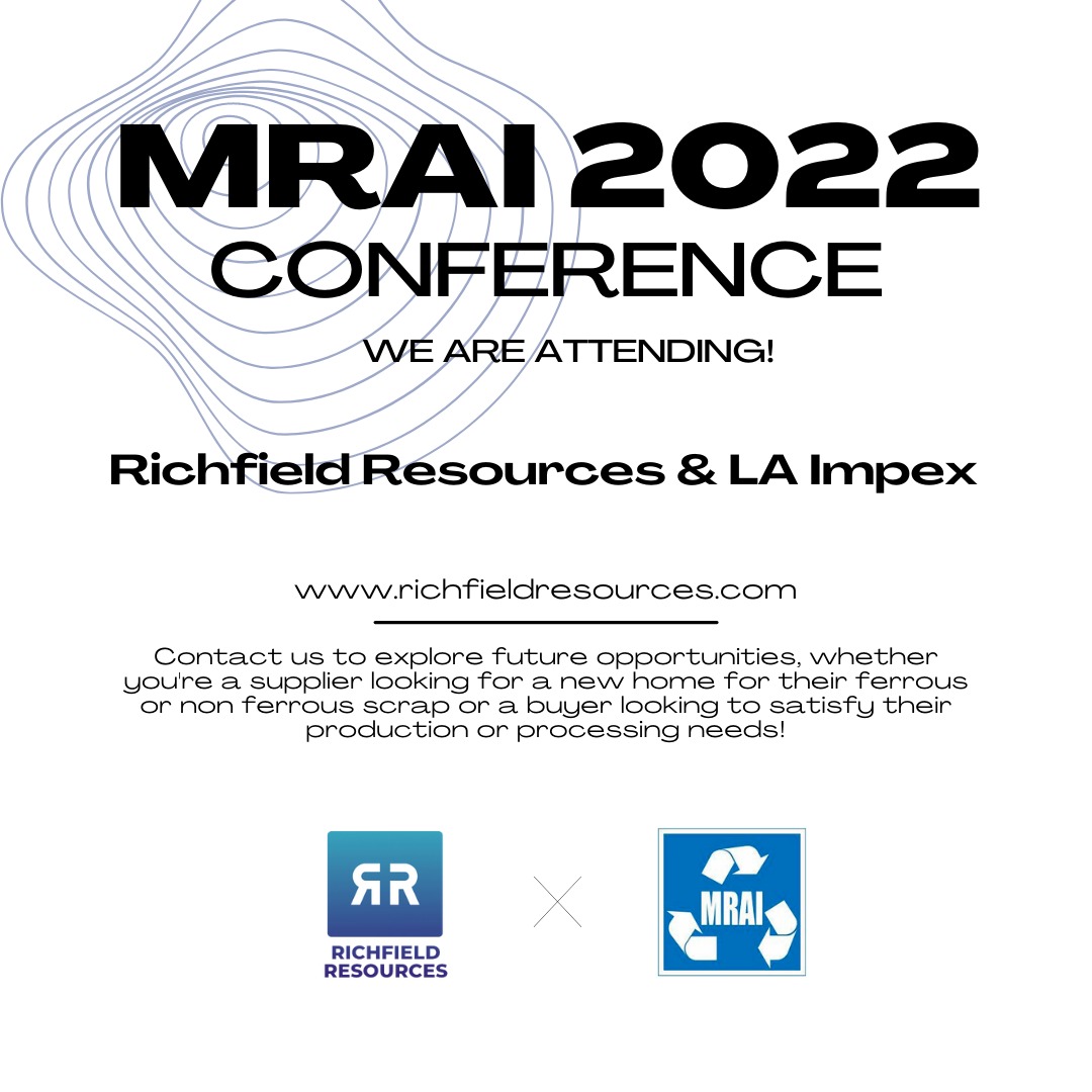 RichfieldRes's tweet photo. Join us along with 1800+ delegates at the 9th @mrai_india conference this week on the 5th, 6th and 7th of May ♻️ 

#mrai #recycling #scrap #metals #commodities #inpersonevents #networking #conference #globaltrade #ferrous #nonferrous #export #import #logistics #trade https://t.co/UozJ0MBuhX