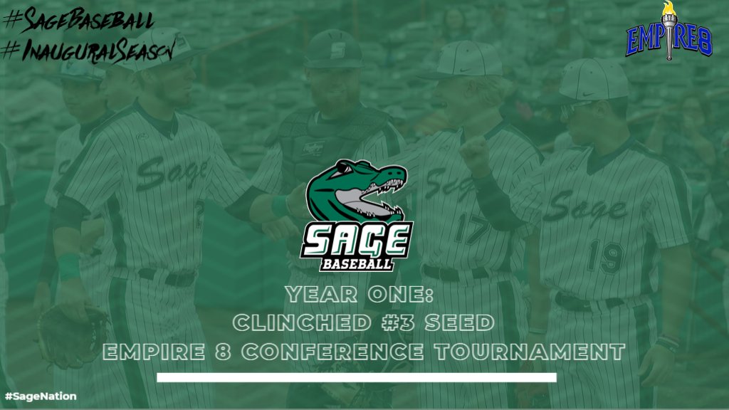 SageBaseball1's tweet photo. Year One: Conference Tournament 

#InauguralSeason
#SageBaseball https://t.co/ibGOOBZvKz