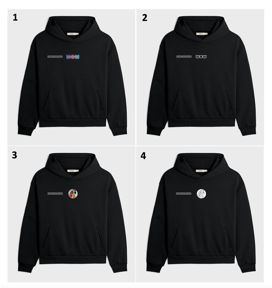 neel_eth's tweet photo. PERSONAL MERCH? WHICH DESIGN 1, 2, 3 OR 4?
@worldofwomennft https://t.co/HtQdClbrJ3