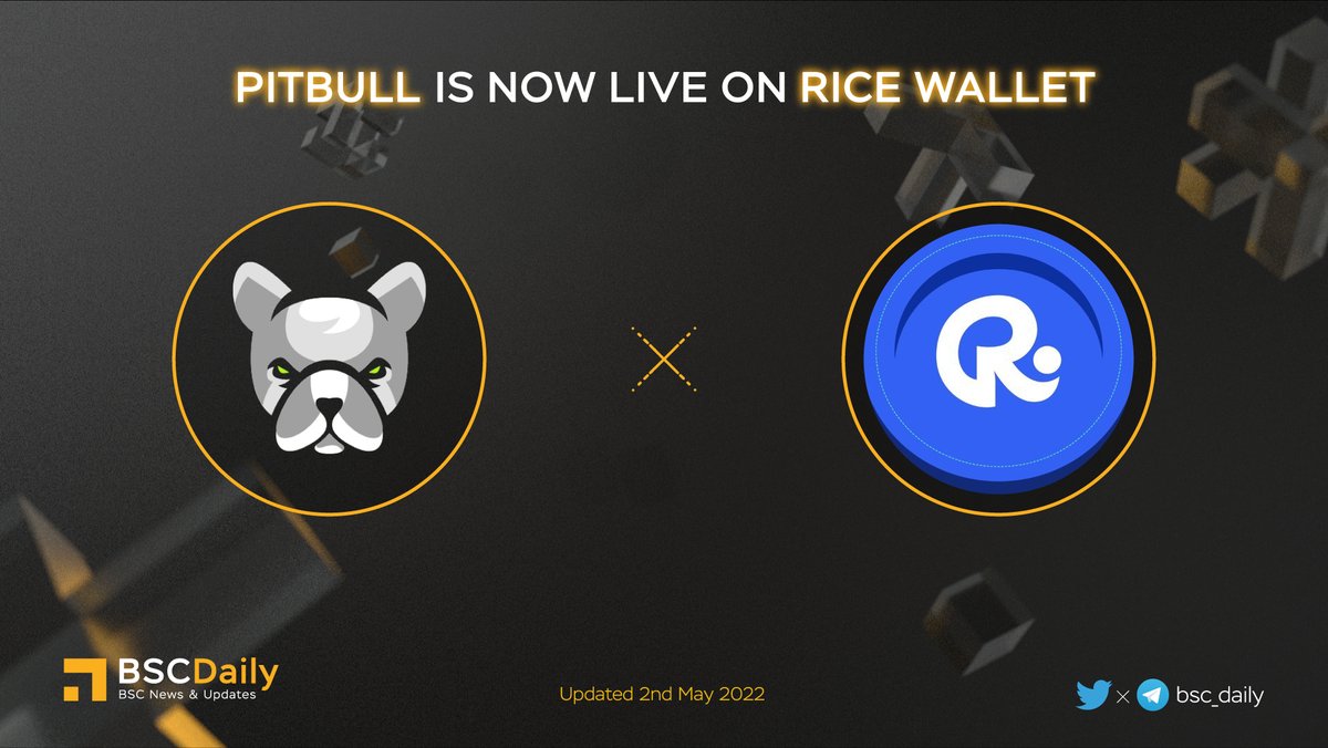 BSCDaily (@bsc_daily) on Twitter photo 🎉 $PIT <a href="/BscPitbull/">Pitbull Token</a> is Now Live on <a href="/RiceDeFiWallet/">RICE - Your Crypto Wallet</a> 🚀
👉You can store and manage your #PITs on this wallet now! 🐶
😍Rice Wallet is a non-custodial wallet that helps you store, invest and manage cryptocurrencies from one place💪
🔥Check it ricewallet.io/apps
#BNB #PIT 😍 🎉 $PIT <a href="/BscPitbull/">Pitbull Token</a> is Now Live on <a href="/RiceDeFiWallet/">RICE - Your Crypto Wallet</a> 🚀
👉You can store and manage your #PITs on this wallet now! 🐶
😍Rice Wallet is a non-custodial wallet that helps you store, invest and manage cryptocurrencies from one place💪
🔥Check it ricewallet.io/apps
#BNB #PIT 😍