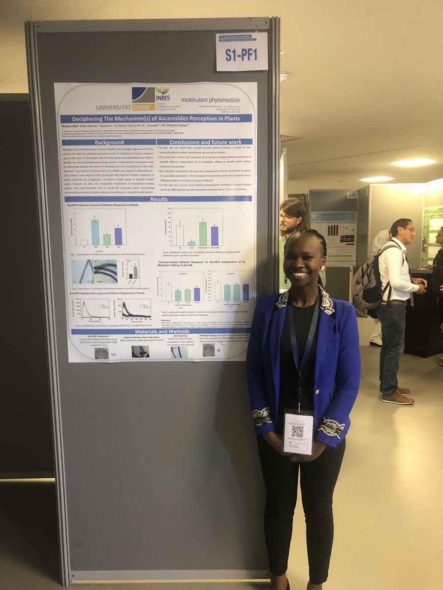 Nice talk, beautiful poster. Mechanisms of ascarosides perceptions in plant by <a href="/Letia_21/">Tia</a> <a href="/UniBonn/">Rheinische Friedrich-Wilhelms-Universität Bonn</a> #Molecular Phytomedicine #ICN2022