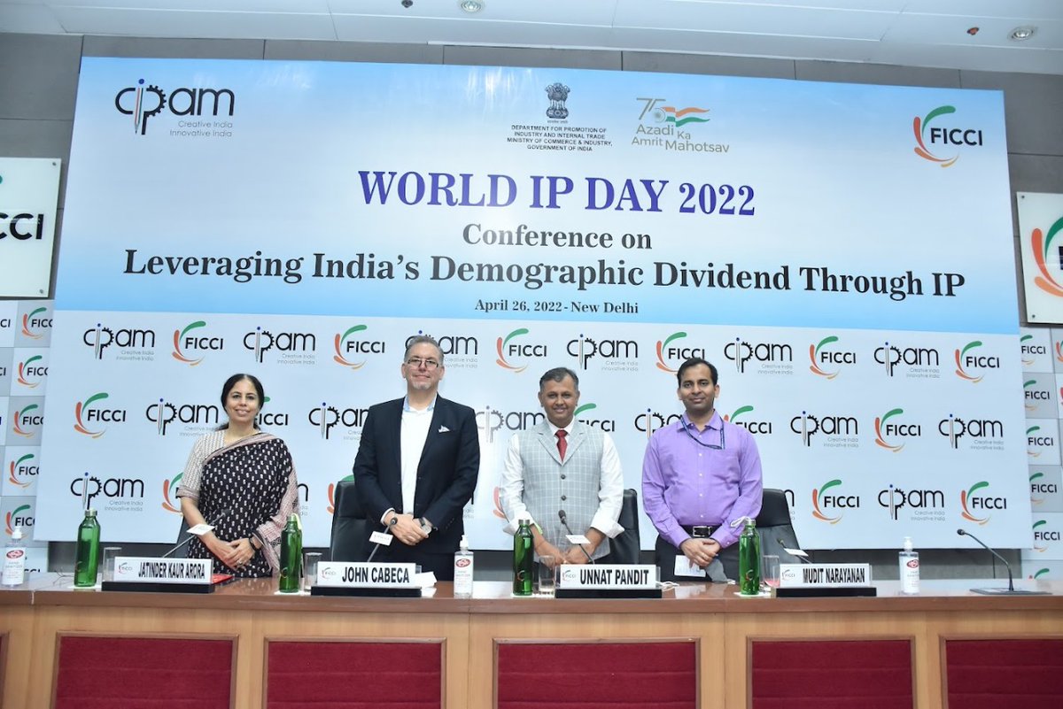 FicciIp's tweet photo. The panels saw thought provoking discussions on -

1. Making India’s Youth IP-Savvy
2. IP Commercialization- Converting Ideas into Assets
3. Unlocking the Creative Economies Potential
4. IP implications for Startups and MSMEs

#FICCI #LetsTalkIP #WorldIPDay2022 #April #IP4Youth https://t.co/57Y5Bx6Eks