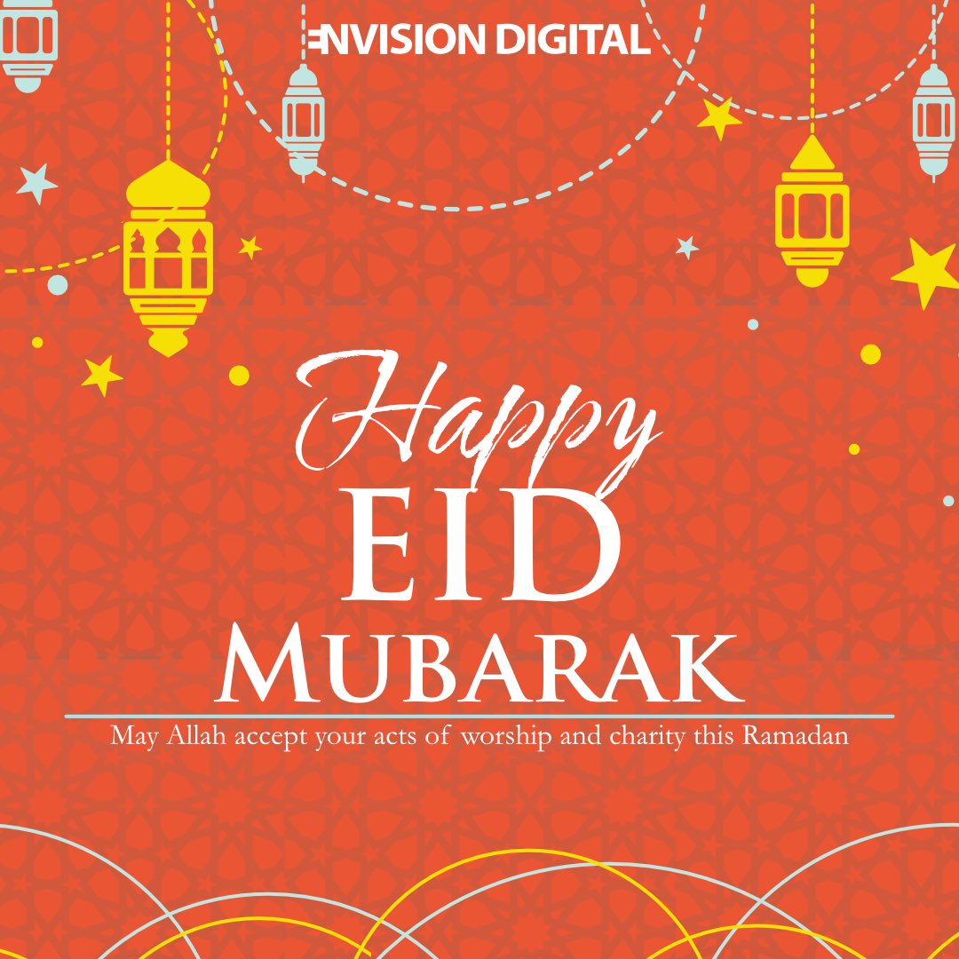 envisiondig's tweet photo. Happy Eid Mubarak to our Muslim brothers and sisters🕌🌙🥳 May all your prayers be answered this month!
#envisiondigital #digitalsignage #eidmubarak #eidalfitr https://t.co/ws0PORxfS5