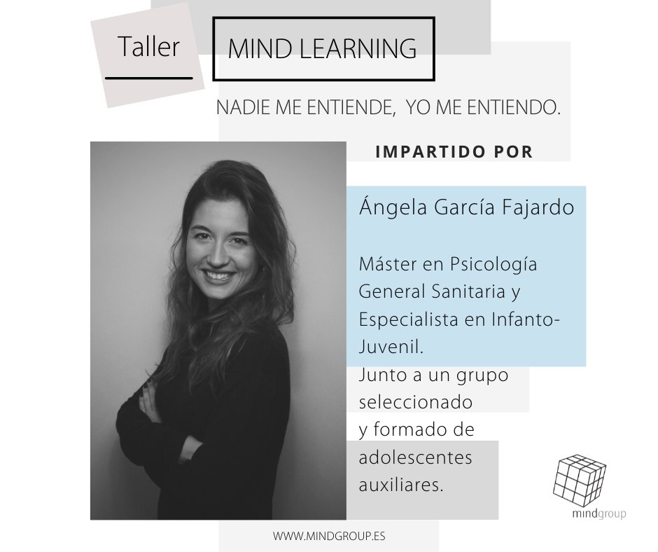 mind_group's tweet photo. #MindLearning @mind_group te presenta el #taller para #adolescentes de 14 y 16 años:  

"Nadie me entiende, yo me entiendo".

6,13 y 20 de mayo 2022 - 17:30 a 19:30h.
8 plazas
Precio: 175 euros

Impartido por @angelaG_fajardo.

☎️ 91 547 03 51 📱 665 861 255

#madrid #psicología https://t.co/cvfLm1auLN