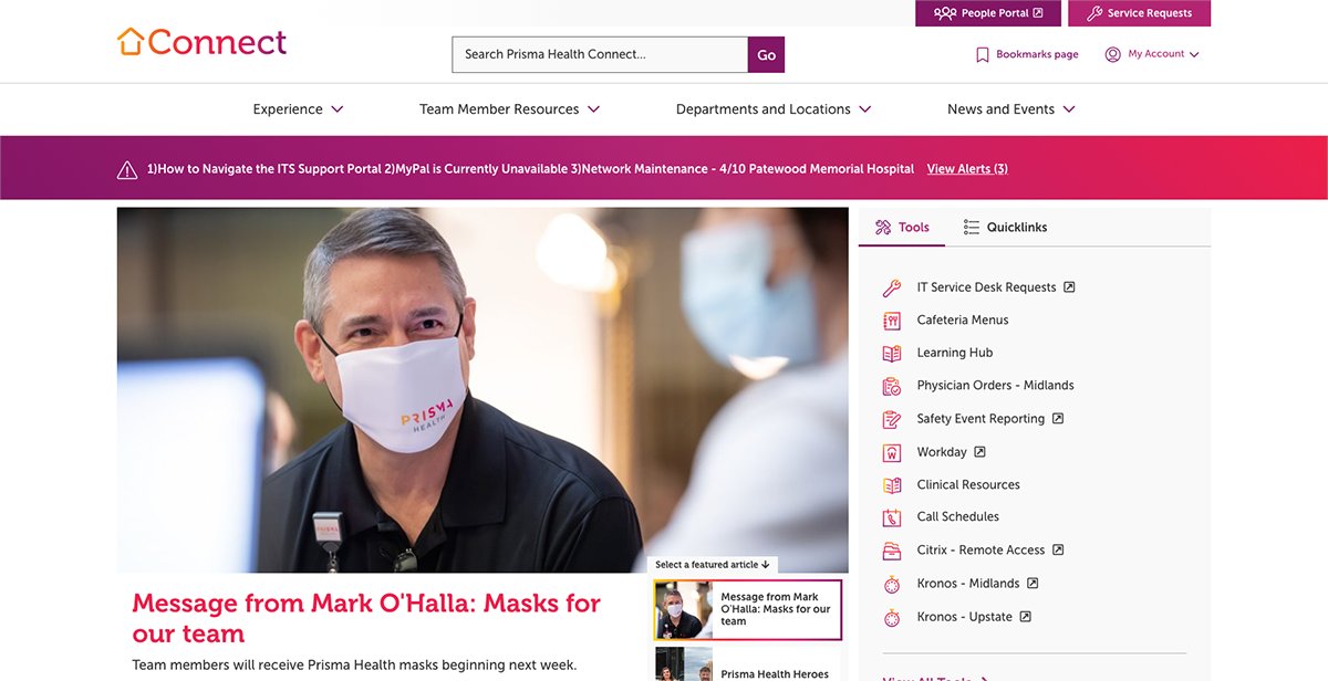 reasononeinc's tweet photo. For a newly-merged healthcare system, making sure team members are connected is critical, especially now. See how Prisma Health united their #intranets to "inform, inspire, and uplift" during the pandemic. https://t.co/GQZkwH9JJU
#hcmktg #mergers #MandA #healthcaremergers #HR https://t.co/rjXqIYySzu