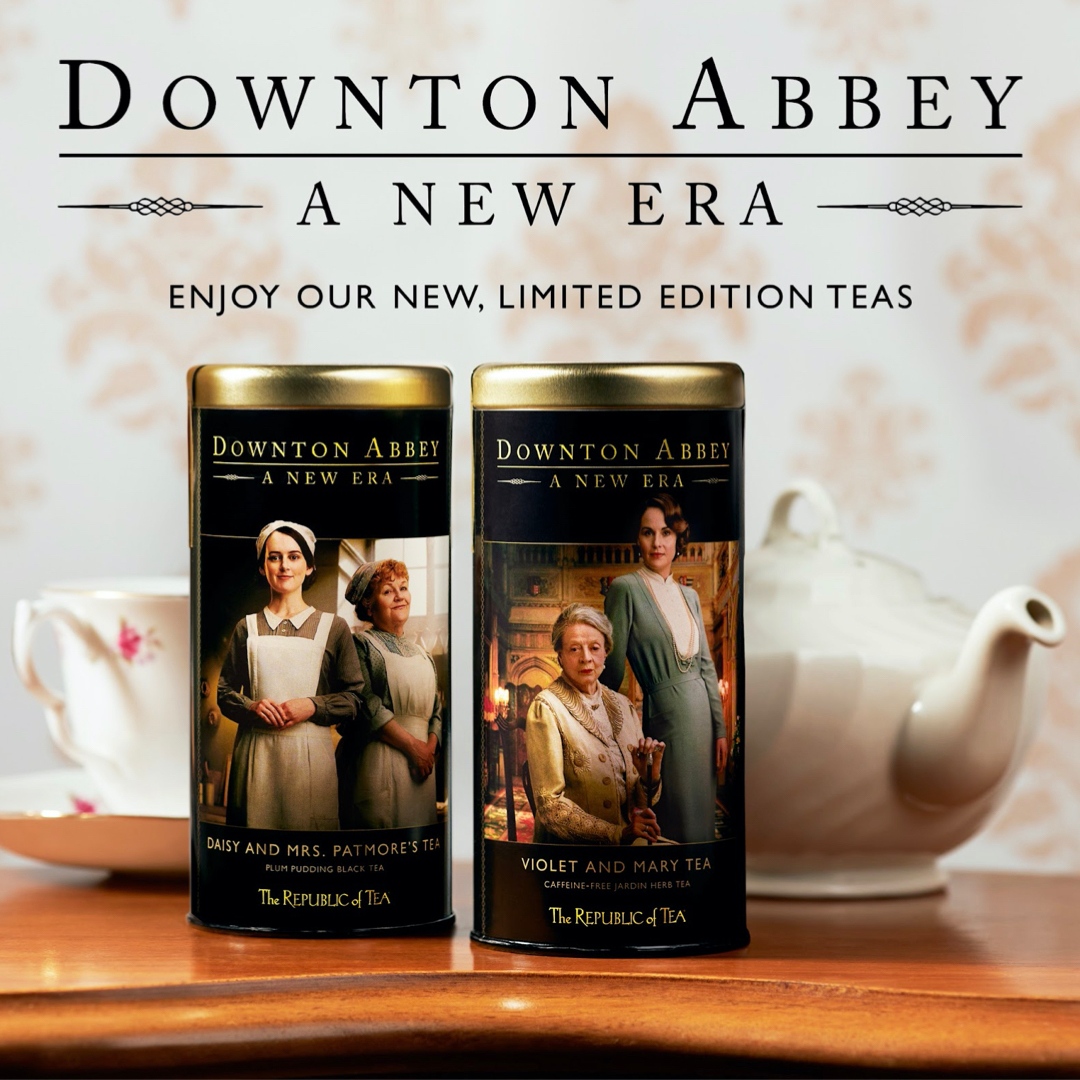 republicoftea's tweet photo. The Crawley family returns to movie theaters on May 20! Discover two NEW limited edition teas inspired by the characters and events of Downton Abbey: A New Era. Click below to explore these teas: https://t.co/u3ykNmcFEx
 @DowntonAbbey_official #DowntonAbbey #TheRepublicofTea https://t.co/3uuKqlUOqf