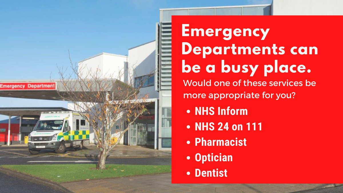 NHSaaa's tweet image. Help us protect our Emergency Departments (A&amp;amp;E) for those who need them most.

Find out more about when to turn to your nearest A&amp;amp;E and the alternatives at nhsaaa.net/services-a-z/e…