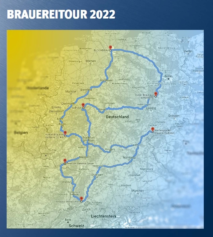 TelecomBehnke's tweet photo. Im Juni geht es los mit der ersten Live-Veranstaltung unserer Brauereitour 2022. Die Route haben wir für Sie auf der Karte eingezeichnet😎
➡️https://t.co/sZwxO8NZtP
#bintegelmeg #foncloud #snom #brauereitour #savethedate #cloud #voip
https://t.co/4HztQgYBhM