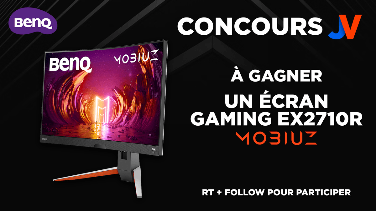 JVCom's tweet photo. 🥳🎮🎁 CONCOURS ECRAN GAMING BENQ 🎁🎮🥳

Envie de jouer à vos jeux préférés dans les meilleures conditions ? On vous fait gagner l'écran #BenQ #MOBIUZ #EX2710R ! #sponso

🎉 RT + Follow @JVCom et @BenqFrance 🎉

Fin le 05/05 à 14h : https://t.co/V2hH0G7rwx https://t.co/PRSmZ6afsA