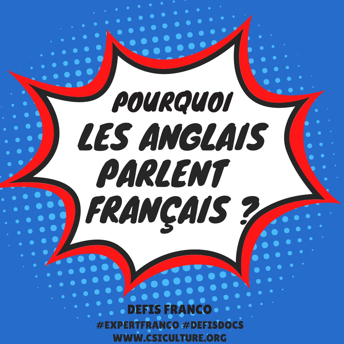 csiculture's tweet photo. Pour #lemaideslangues Pourquoi les Anglais parlent Français ? Un épisode des #expertsculturels A la découverte de la #languefrançaise #francophonie #culture #defisfranco https://t.co/VRS0Oz7SaG via @YouTube https://t.co/1ojiyiqSY2