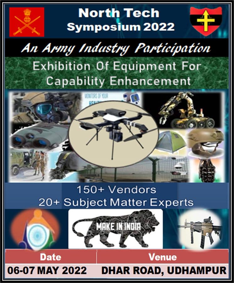 BaghatSaab's tweet photo. #NorthTechSymposium2022 Exhibition of Equipment &amp; Capability Enhancement. #AtmanirbharBharat
#AtmanirbhartaSeShakti
@adgpi
@makeinindia
@TataCompanies
@MahindraRise
@DRDO_India
@HALHQBLR
@IITKanpur
@drajaykumar_ias
@DefProdnIndia
@mygovindia
@SpokespersonMoD
@proudhampur https://t.co/1jJ0IAjGl6