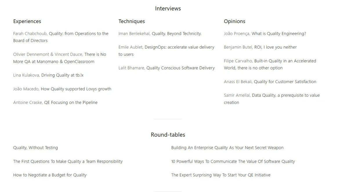 Checkout the QE Unit community content with interviews, practices and events summary at buff.ly/3rQC3im #software #qa #qa #engineering