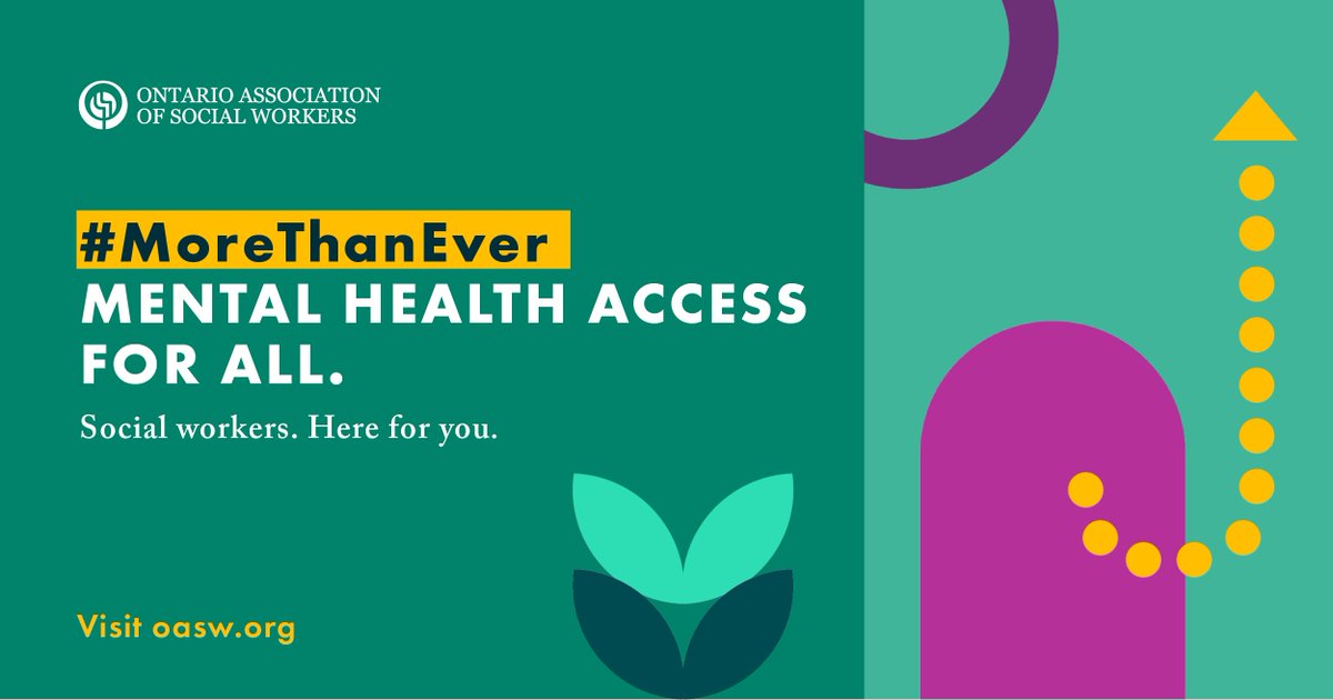 It’s #MentalHealthWeek! As the largest providers of #MentalHealth supports in Ontario, #SocialWorkers play an essential role in providing access to mental health care across sectors.