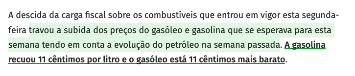 O preço da matéria prima aumentou e os impostos baixaram. O produto final desceu pela diferença entre os 2 como esperado. Fizeram bem os que esperaram por hoje para reabastecer. Os que acharam q os preços ficariam iguais, devem ficar felizes de terem contribuído ontem para o OE.
