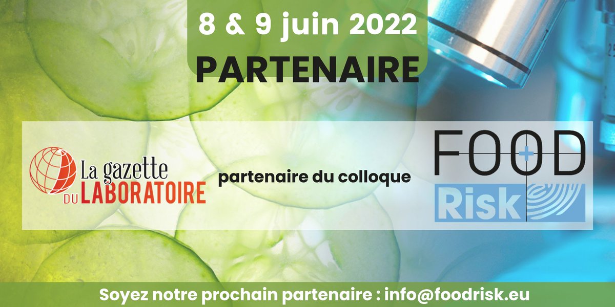 [📢 FOOD RISK 2022] 
La Gazette du Laboratoire est partenaire du colloque international FOOD Risk 2022 qui se déroulera les 8 et 9 juin 2022 à l’hôtel NOVOTEL Atria de Nîmes ! 

Programme et infos ➡ lnkd.in/gzVxa9wt

Evénement organisé par <a href="/Phytocontrol/">Phytocontrol</a>