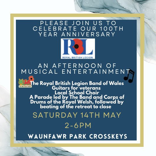 #royalbritishlegion #royalbritishlegion100 #waunfawrpark #crosskeys #rblbandofwales #royalbritishlegionbandofwales SATURDAY 14th May