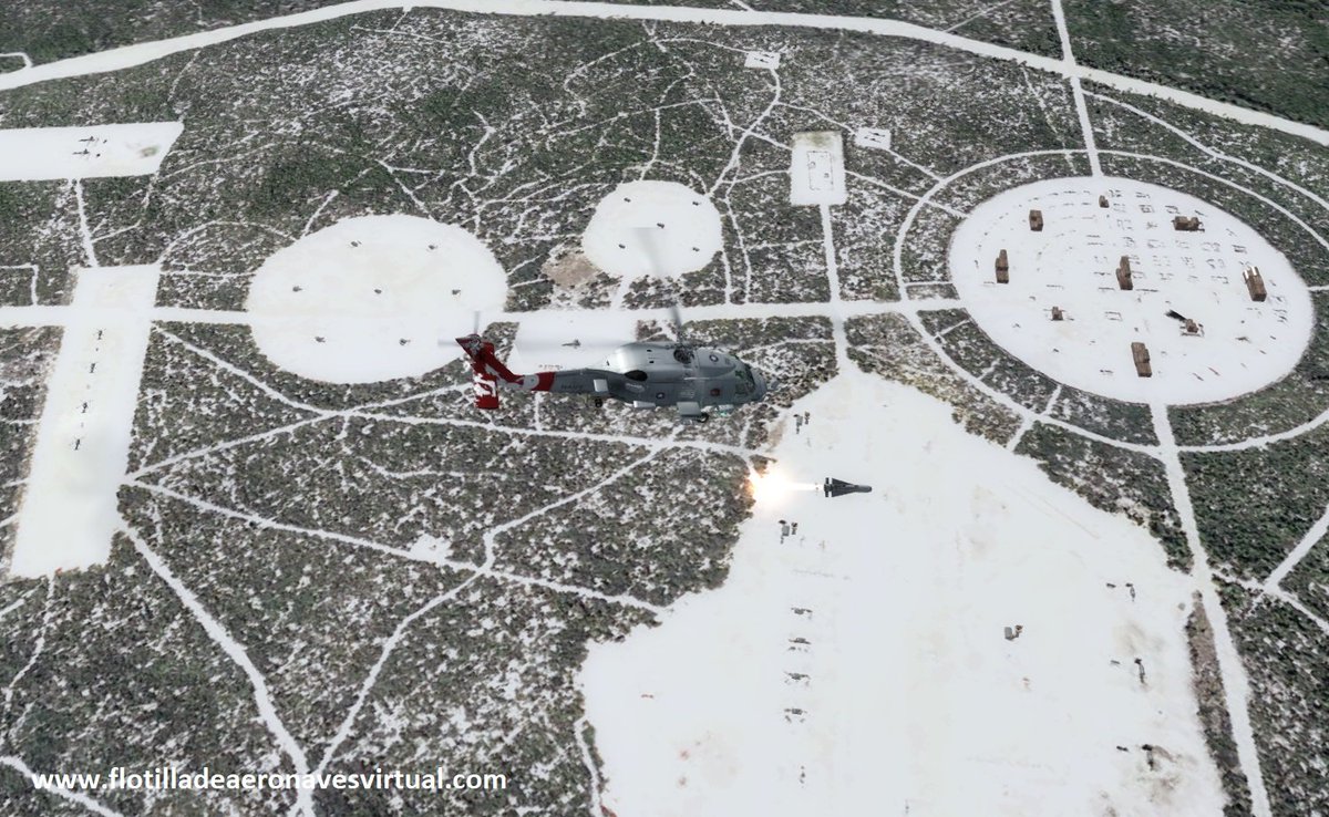 FLOANVirtual's tweet photo. #MH60RCombatReady⚔️🚁 Vuelo de un🚁 #MH60RSeaHawk del #HelicopterMaritimeStrikeSquadron40 @HSM40AirWolves🐺 de @USNavy⚓🇺🇸 en #NASMayport (#KNRB #Florida #USSAmerica #LHA6); allí nos capacitamos para volar los🚁 de la #DecimaEscuadrilla de @Armada_esp⚓🇪🇸 de nuestra @FLOANVirtual https://t.co/NbX7xkdXIR