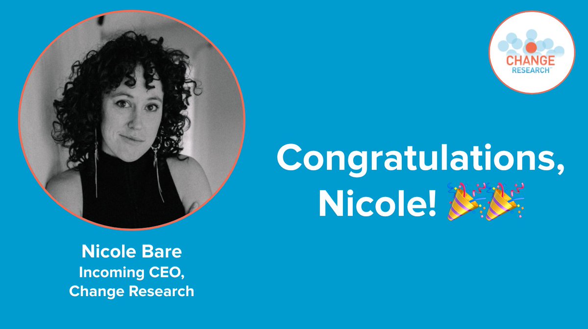 ChangePolls's tweet image. Today, Change Research is thrilled to officially welcome our new CEO, @NicoleBare7!

Nicole has been with Change for the last three years in various roles, most recently leading @EmboldResearch, and we couldn’t be more excited for her to continue her leadership in this new role.