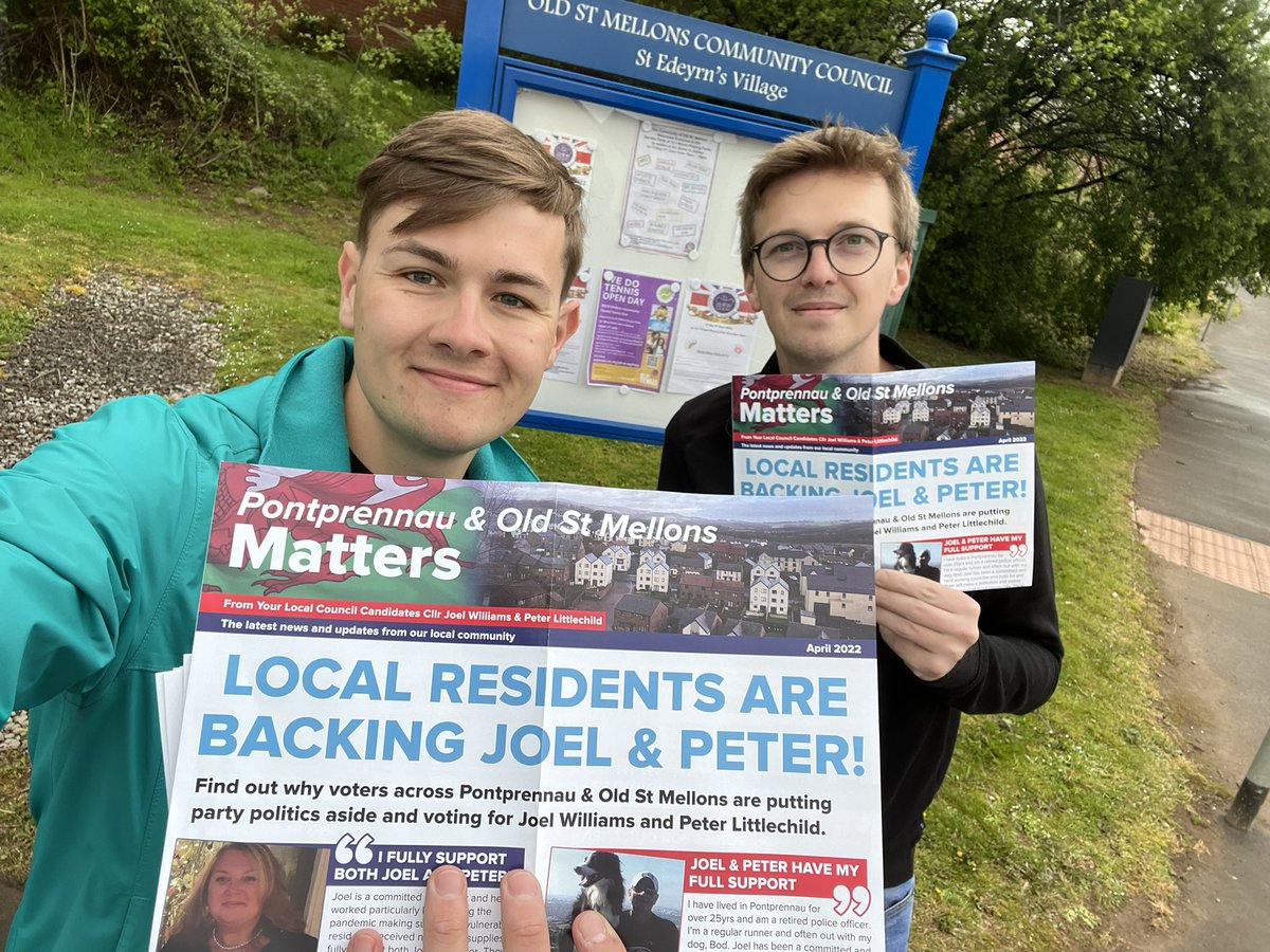 Super couple of days in Pontprennau and Old St Mellons! We’ve been able to deliver our endorsement leaflet and have some great conversations with neighbours. 

Thanks to Laura, Sam, Anna, Mum, Dad and all those supporting Pete and me!