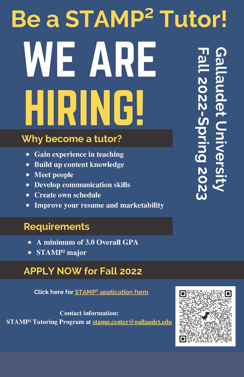 Are you interested in being a tutor for STAMP? Apply here!