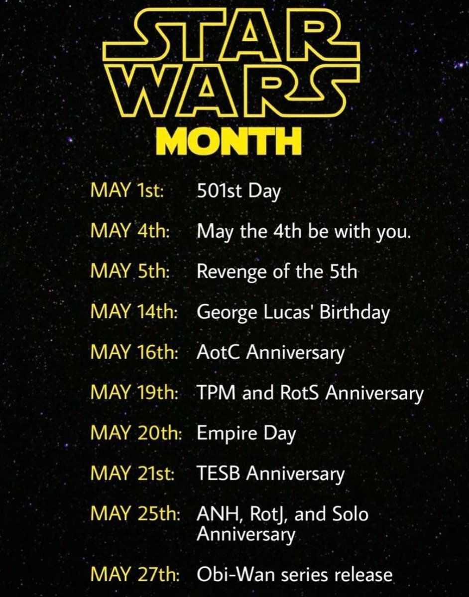 DarthSidious33's tweet image. May The Busy Star Wars Month!!
