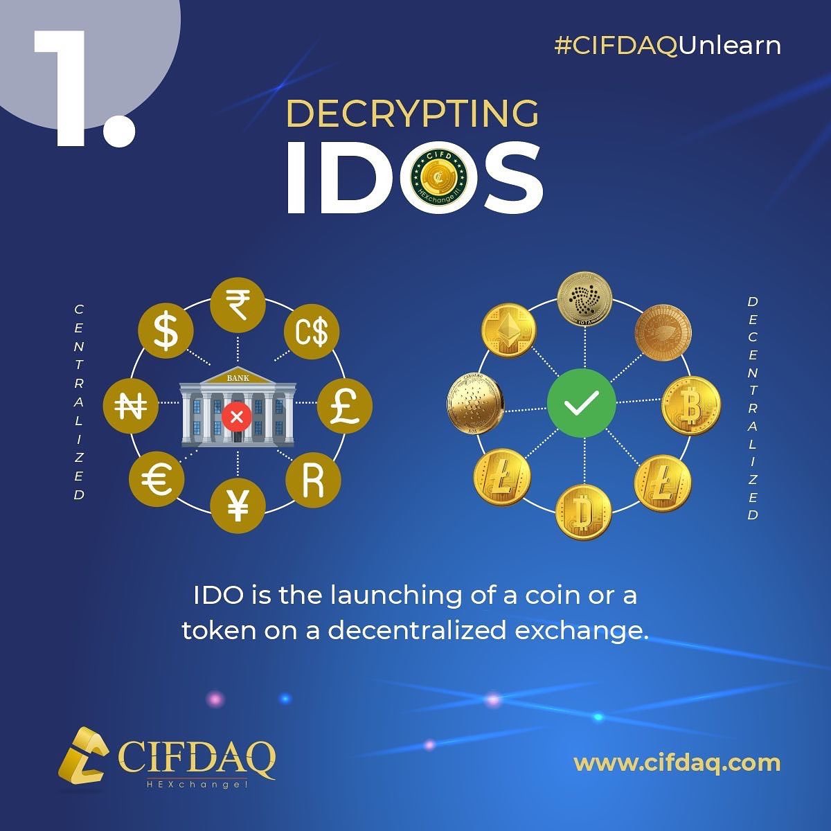 cifdaq's tweet photo. Know about Initial #DEX Offerings, or #IDOs with #CIFDAQUnlearn ✅
#Crypto #CIFDAQ #CIFD #NFTs #decentralized #cryptocurrecy https://t.co/zsqg1HqhAx