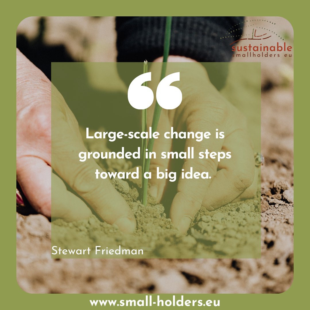 Let these words inspire you. 

Do you agree with our quote of the day?

#smallholders #sustainablefarm #climate #microagriculture #erasmusplus #sdgs #foodsecurity #sustanability #smallscalefarming #smallholdersUK