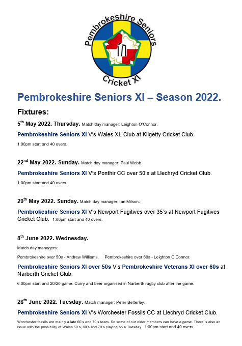 pembsseniors's tweet photo. Our fixtures are coming together. Great work by all the match managers. #pembsoldies #oldisold #greatfun #comeandjoinus https://t.co/u9BcmtFOFW