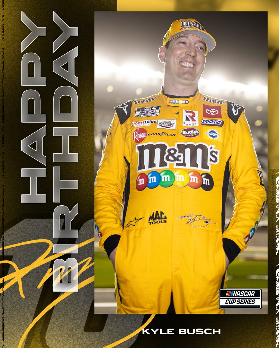 NASCAR's tweet image. He's never lost on his birthday!

RETWEET to wish @KyleBusch more birthday luck!