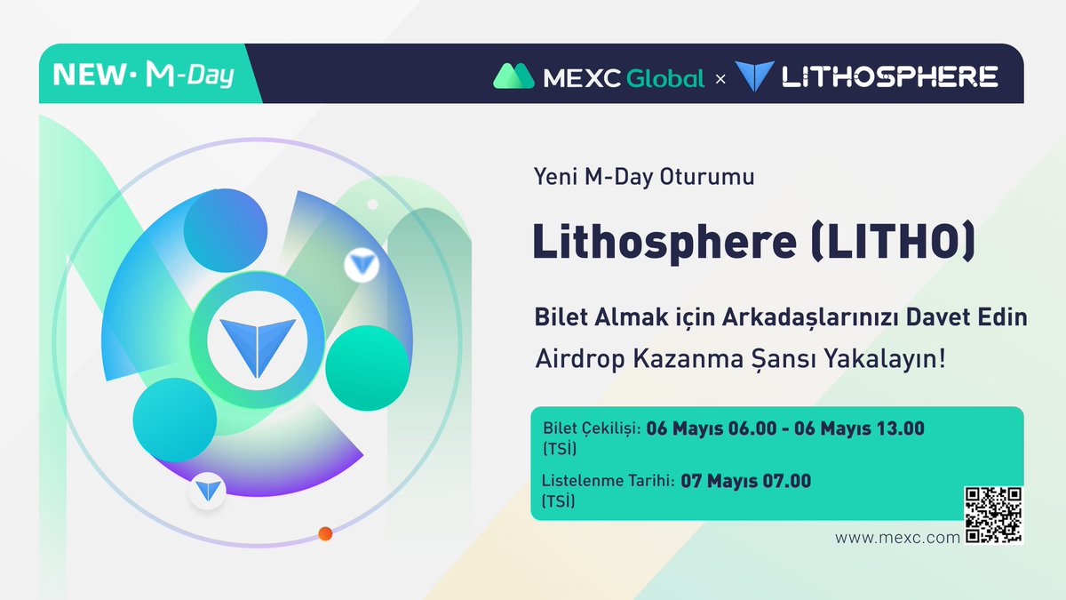 💰#MEXC Türkiye Kullanıcıları için M-Day'e Özel Etkinlik - 1000 $MX Hediye

🏆5 $MX Kazanan 200 Kullanıcıdan Biri Olun!

📅Etkinlik Bitişi: 6 Mayıs 13.00

📌Katılım: forms.gle/cqoWNVKRYpiM7g…

📌M-Day: bit.ly/37WrFPr

✅<a href="/MEXC_TR/">MEXC_TR</a> takip et
✅5 analist etiketle
✅Retweetle