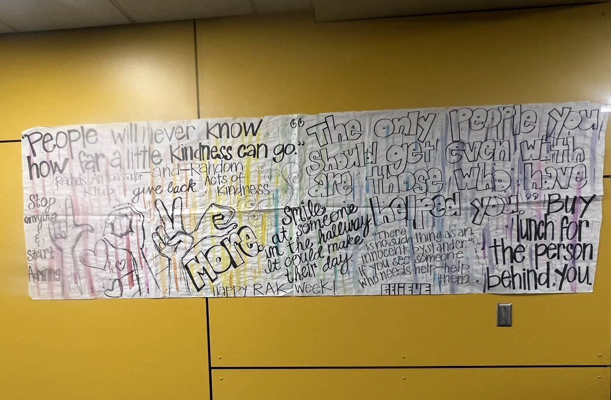 This banner has gone up at school the first week of May for about ten years.  Live into it….