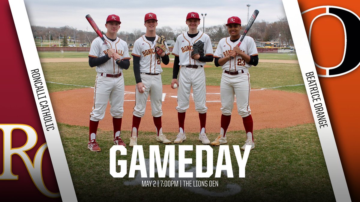 RCHSBall's tweet photo. 🚨⚾️ＧＡＭＥＤＡＹ⚾️🚨

👨‍🎓 Senior Night
🆚 Beatrice
📅 May 2, 2022
🕔 7:00pm
📍 Omaha, NE
🏟 The Lions Den
📊 https://t.co/dHByL4h3wf
‼️ @PBR_Nebraska #nebpreps https://t.co/UiMy6RGWWz
