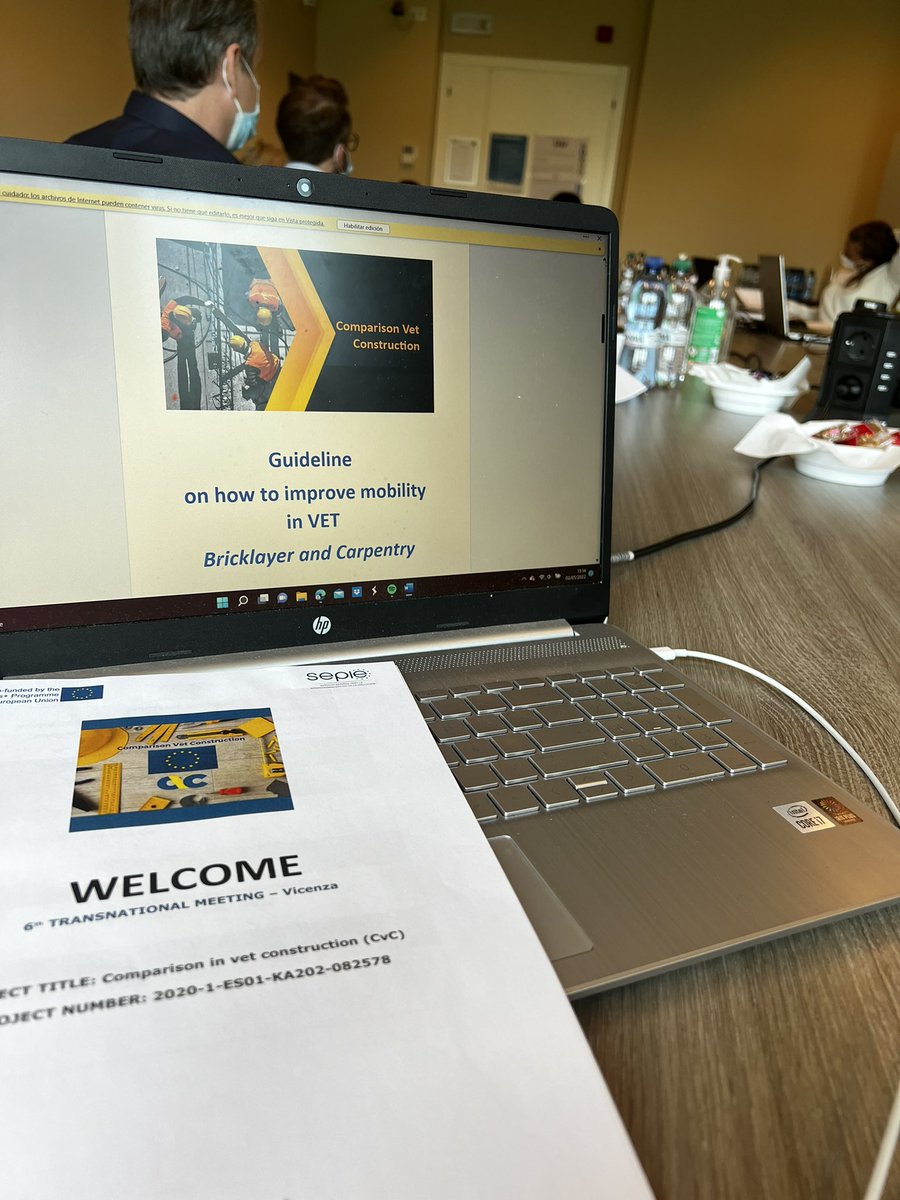 Último encuentro europeo de nuestro proyecto Comparison Vet Construction. Durante dos años hemos buscado con nuestros Partner de Eslovenia, Alemania, Italia y Bélgica caminos, mejoras y recomendaciones para posibilitar la empleabilidad de trabajadores en EU.