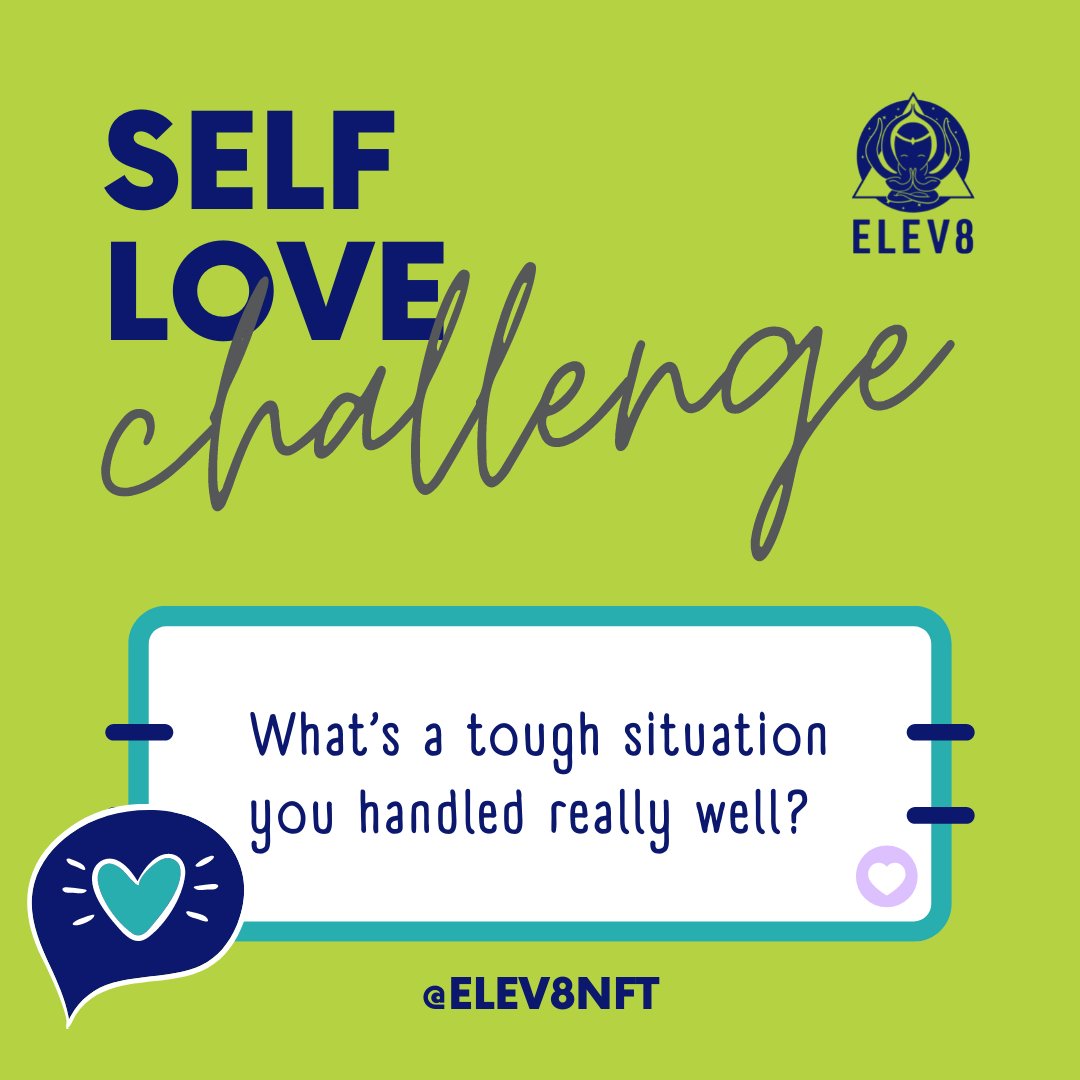 Elev8Nft's tweet photo. Self Love Challenge - Day 4! π
#selflove #selfloveweek #love #loveyourself #NFTfamily https://t.co/WZkGL10FwX