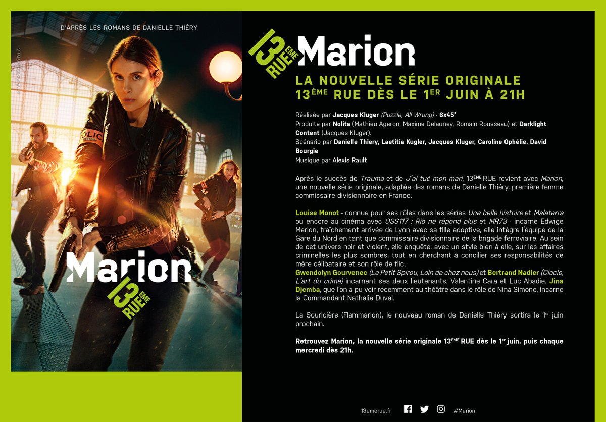 Retrouvez #Marion la nouvelle série originale 13ème RUE dès le 1er juin à 21h