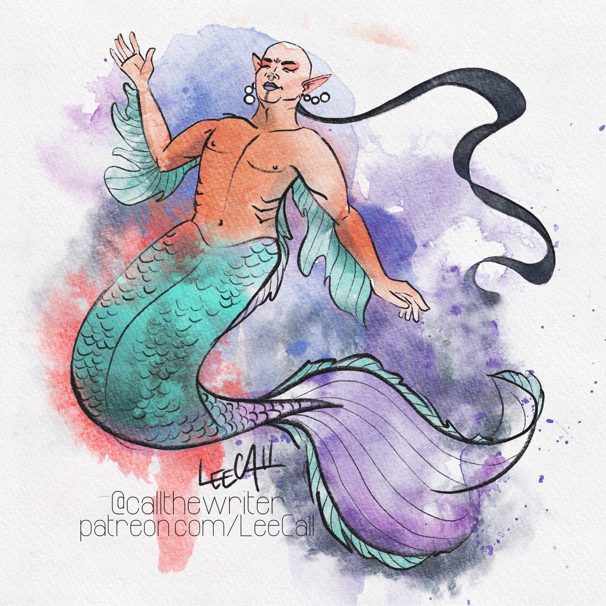 A little #mermay2022 painting of <a href="/passamahottie/">Geo Soctomah Neptune</a>