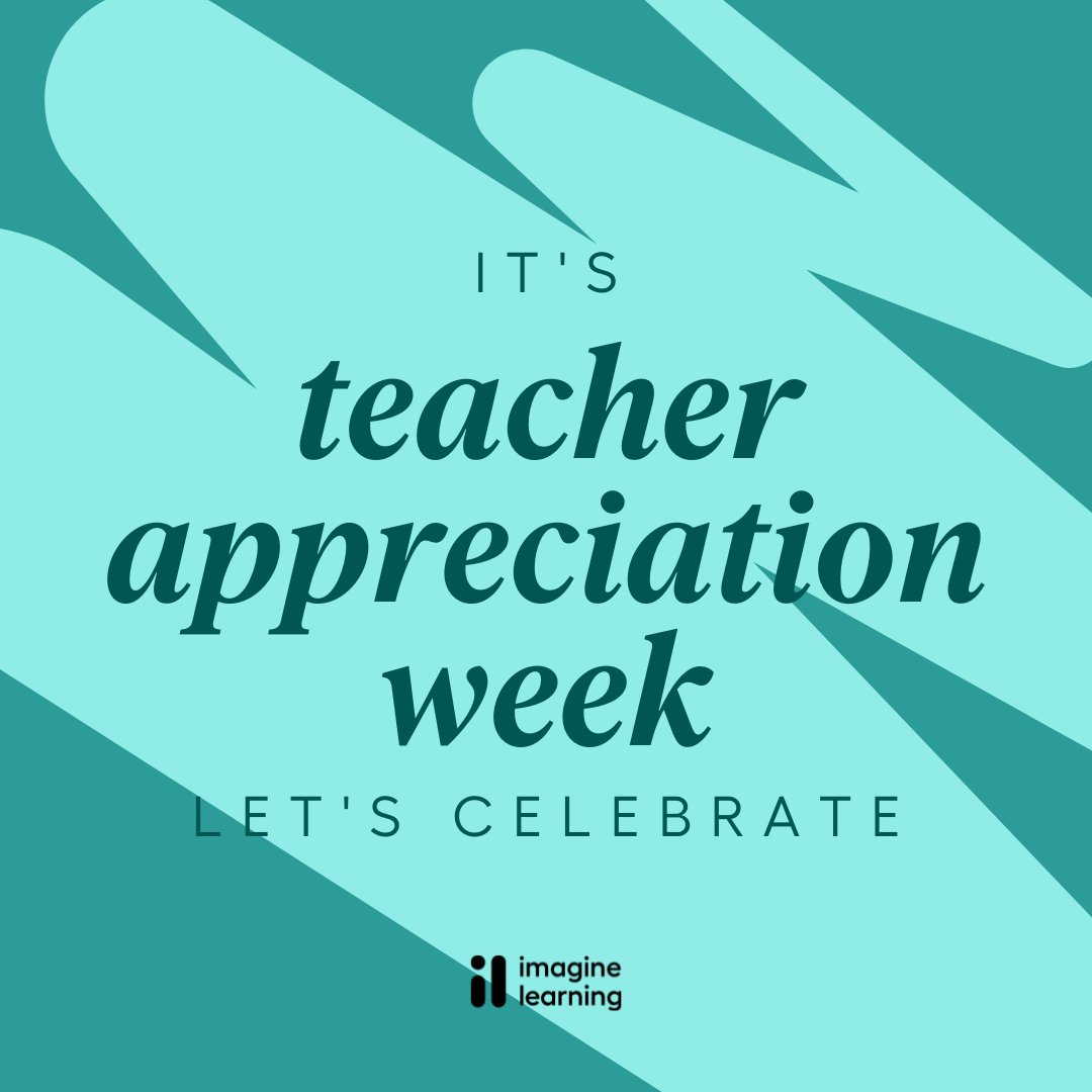 ImagineLearning's tweet photo. It's #TeacherAppreciationWeek2022. Let's celebrate. 🎉🎉🎉

Thank a teacher in the comments for all they do to cultivate each learner's unique potential! (Tag them if they're on social!)

#TeacherAppreciation #TeacherAppreciationWeek #TeacherAppreciationDay https://t.co/WS6svSl0Qj