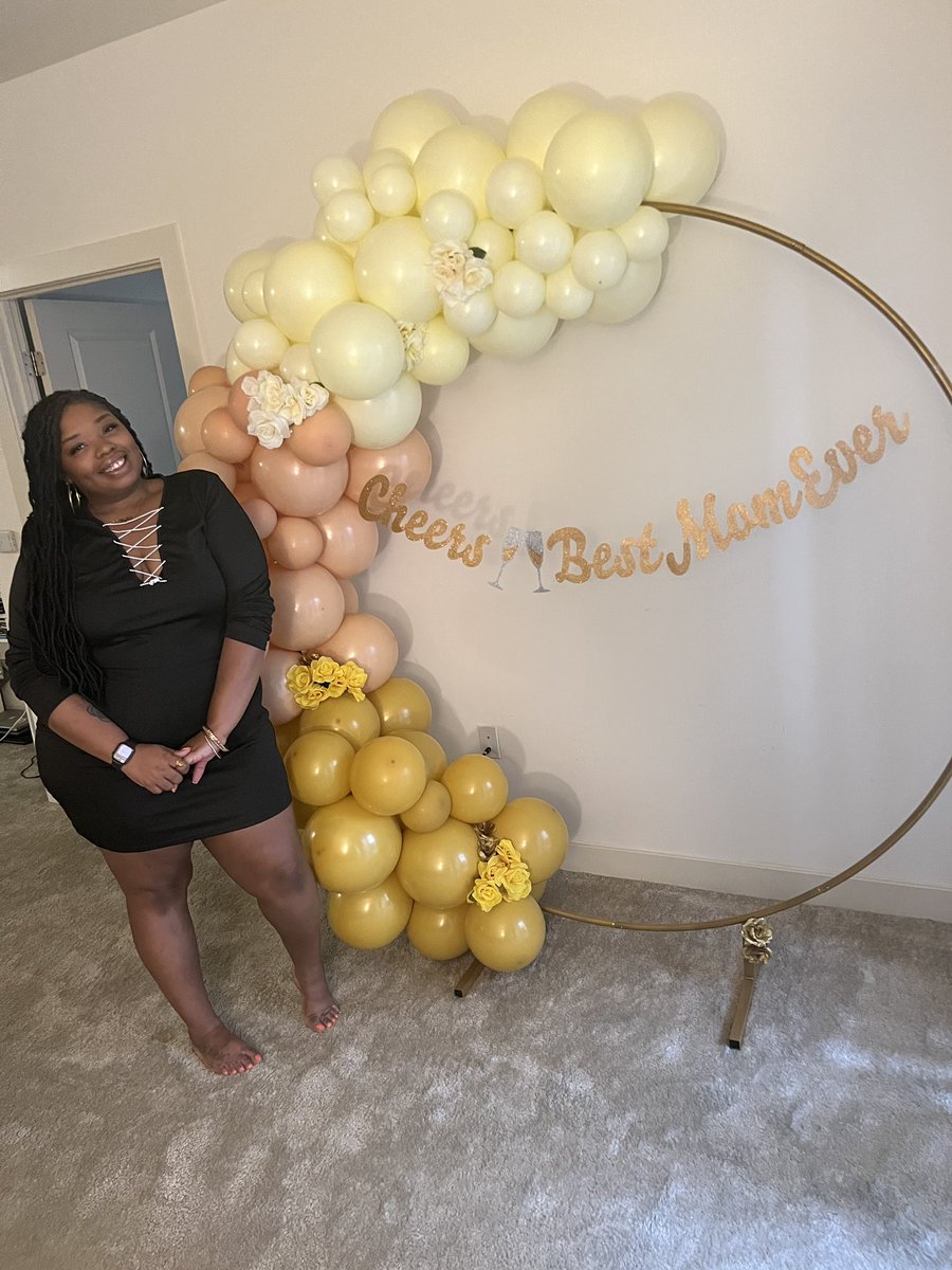 CeeRetise's tweet photo. My sister will be in Mexico for my first Mother’s Day so she threw me a party to celebrate me. I’m so speechless. She really outdid herself. Like wowww✨🤍💛 But look at the village of my black mothers ya’ll 😭
#heartisfull #overjoy #nylahsmommy https://t.co/hkcrxt2v95