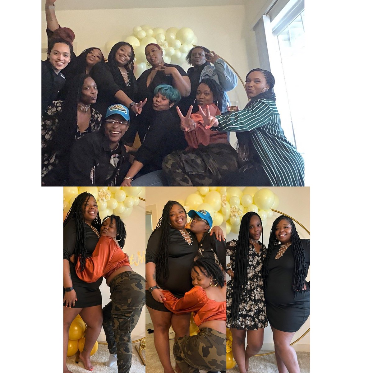 CeeRetise's tweet photo. My sister will be in Mexico for my first Mother’s Day so she threw me a party to celebrate me. I’m so speechless. She really outdid herself. Like wowww✨🤍💛 But look at the village of my black mothers ya’ll 😭
#heartisfull #overjoy #nylahsmommy https://t.co/hkcrxt2v95