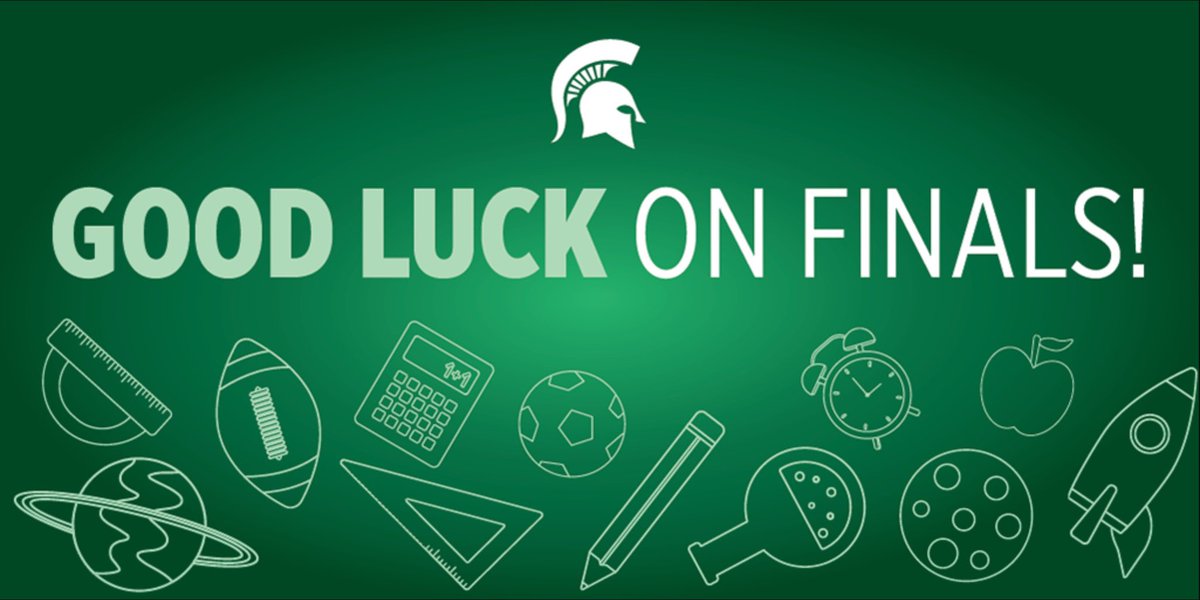 Good Luck on Finals Spartans!