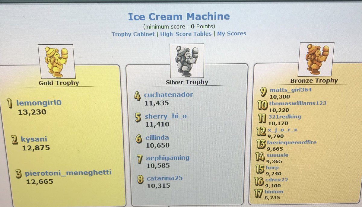 eillinda's tweet photo. Snagged a #2 and two #6 high score spots on neopets game reset day 😎 https://t.co/nxi66REOCT