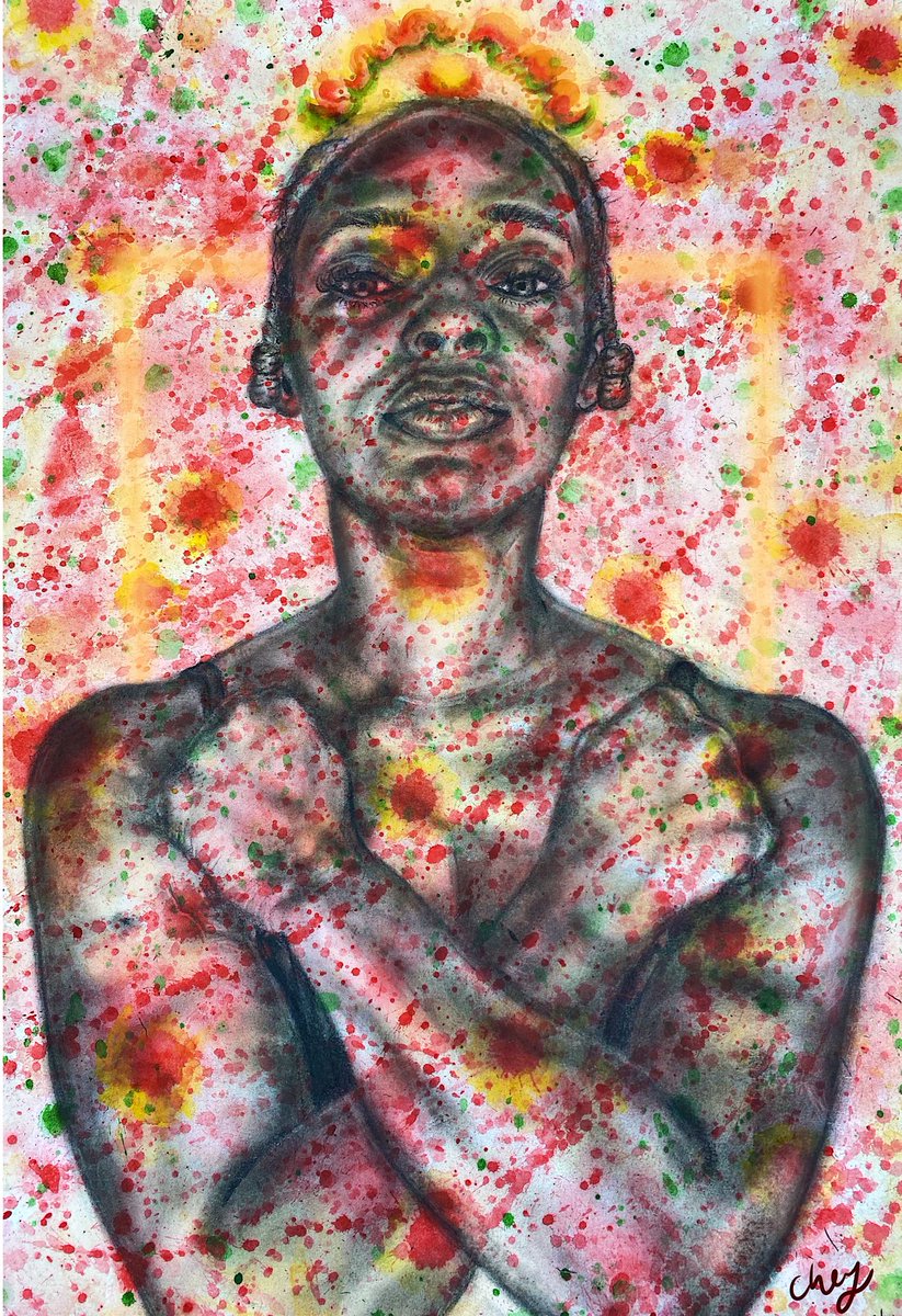 ‘STAND UP FOR YOURSELF ✊🏽’ 2022 Most people who know me know that I don’t joke with speaking up for myself and my people whenever we’re wronged. It’s important for everyone to do so. - Charcoal and Watercolor on Acrylic paper. ✨