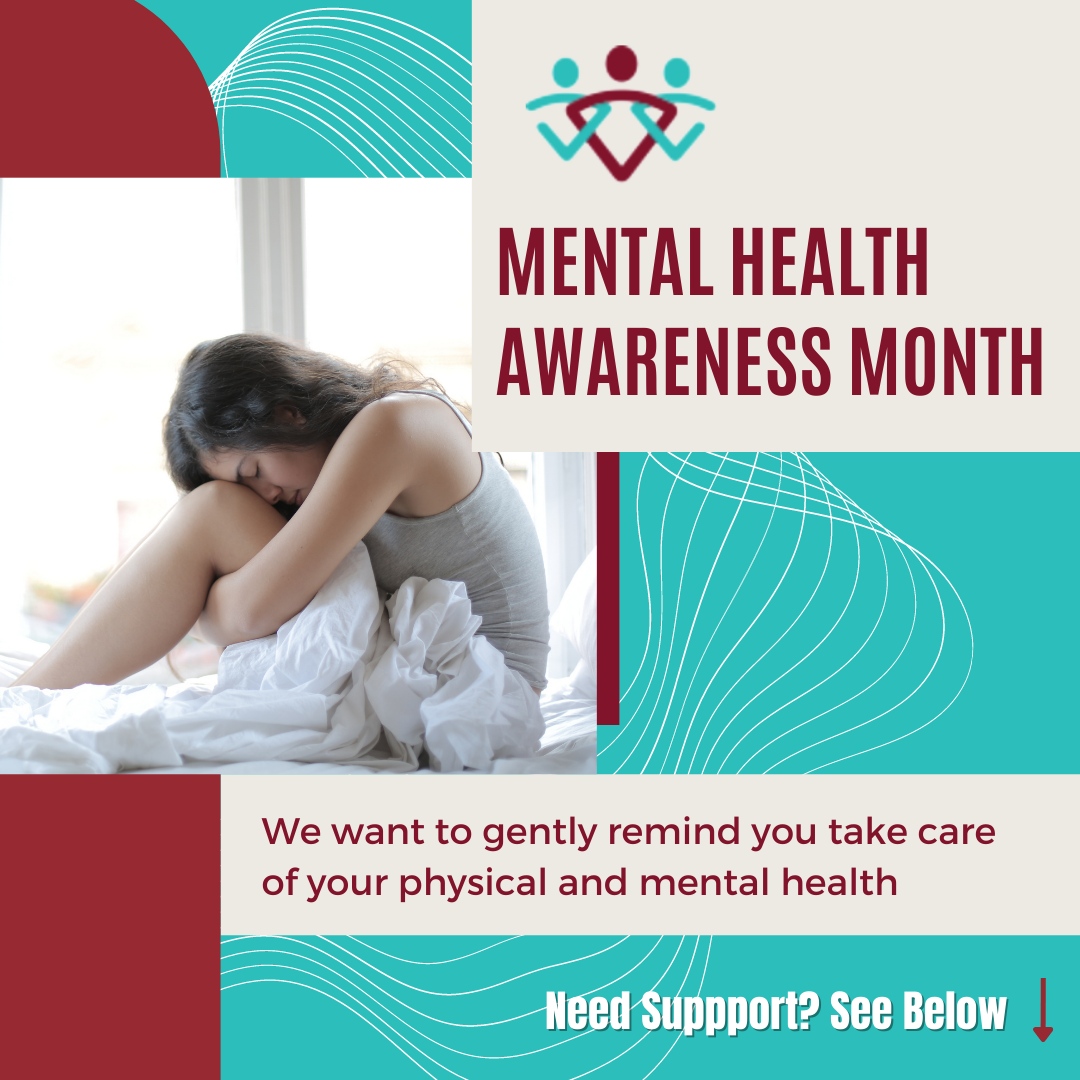 May is Mental Health Awareness Month🌸 We want to remind you to take care of your physical and mental health. Both are essential in ensuring you can live a long, healthy life.