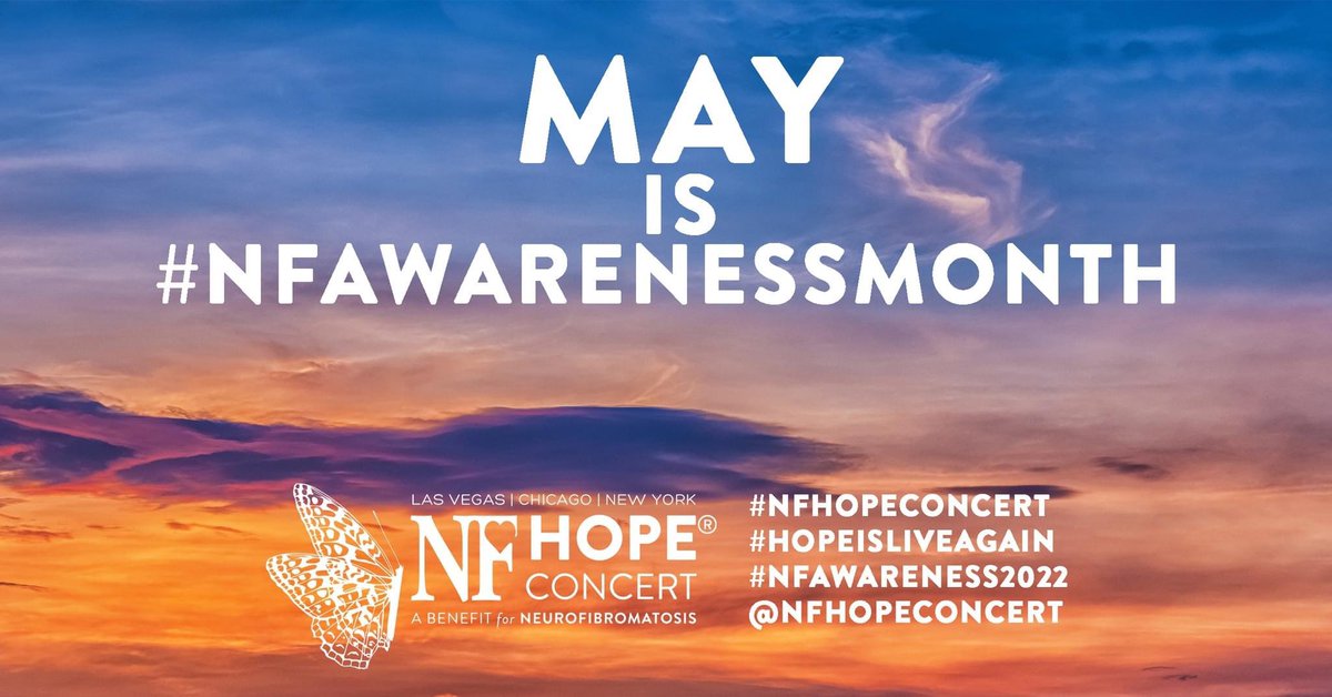 NFHopeConcert's tweet photo. May is #NFAwarenessMonth. All month long, we will be sharing information about Neurofibromatosis, stories from NF families, and updates on the research aimed at providing treatments for those living with the #Neurofibromatosis. #nfhopeconcert #differentisbeautiful https://t.co/FjQSqNrEgy